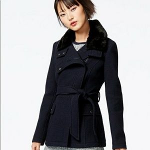 Rachel roy Asymmetrical pea coat L